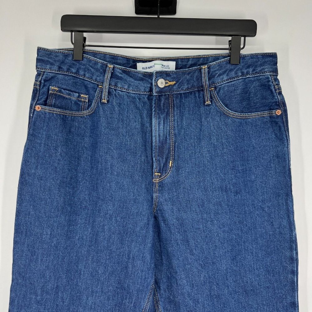 Old navy Jeans Extra High Waisted Rise Wide Leg Blue Denim - Picture 3 of 9